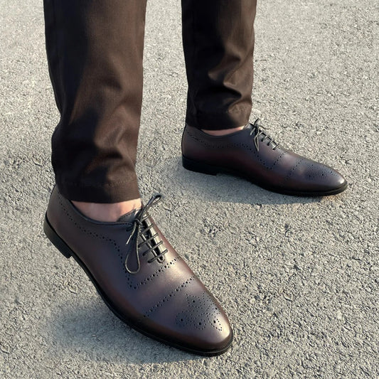 VM Premium Leather Shoe Broque - 002